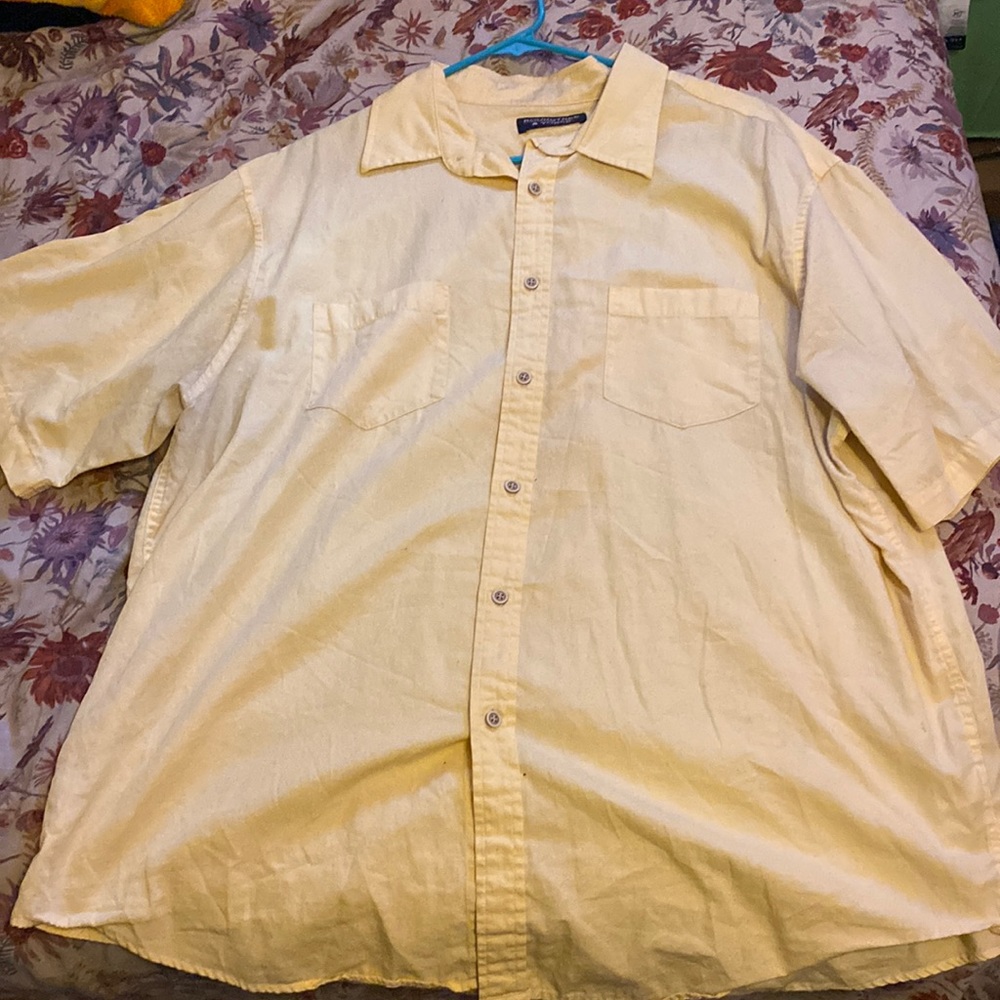 2x Yellow Button Up from Sears